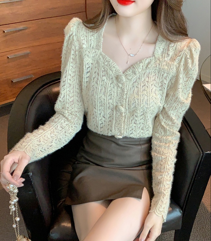 All-match autumn shirts Korean style bottoming shirt