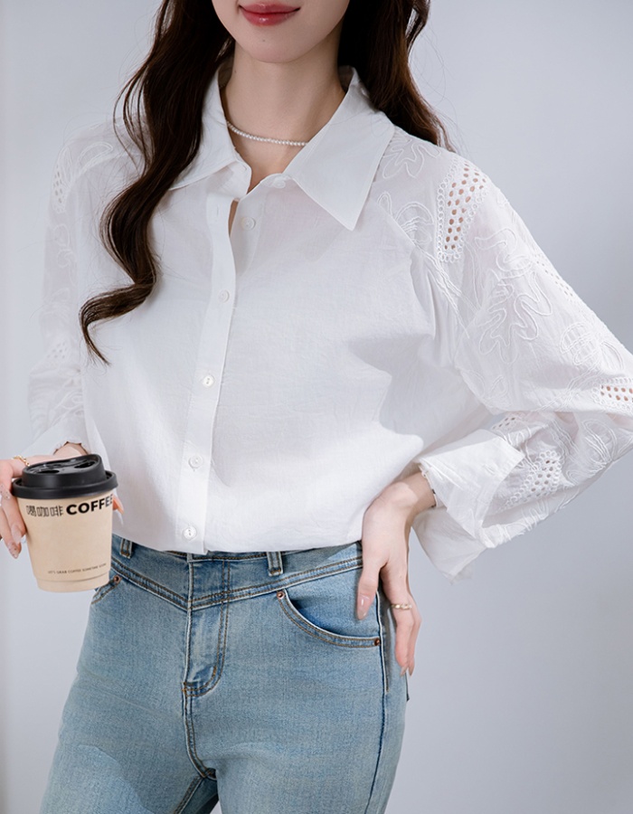 All-match sleeve shirt long sleeve tops for women