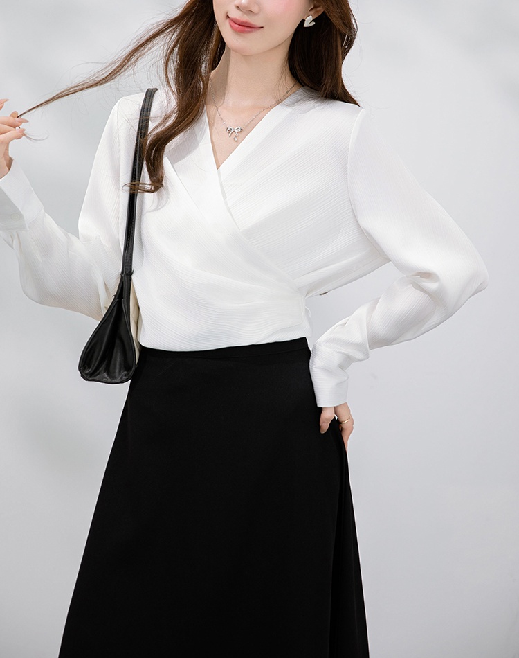 Autumn all-match shirt long sleeve tops for women