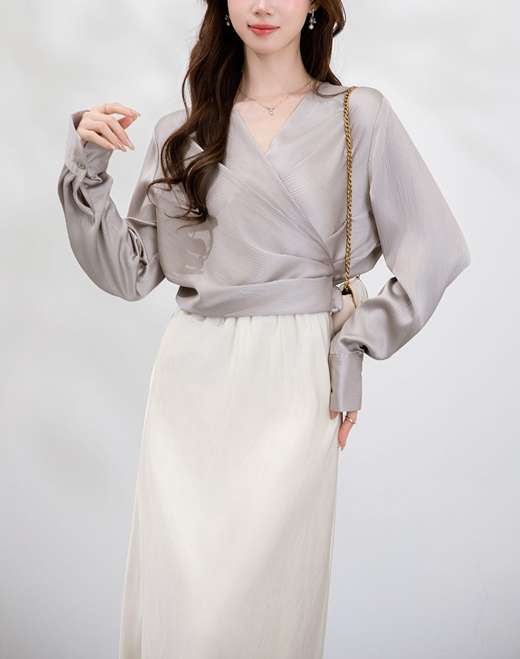Autumn all-match shirt long sleeve tops for women
