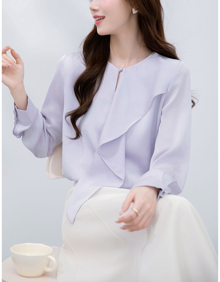 Long sleeve autumn shirt all-match tops for women