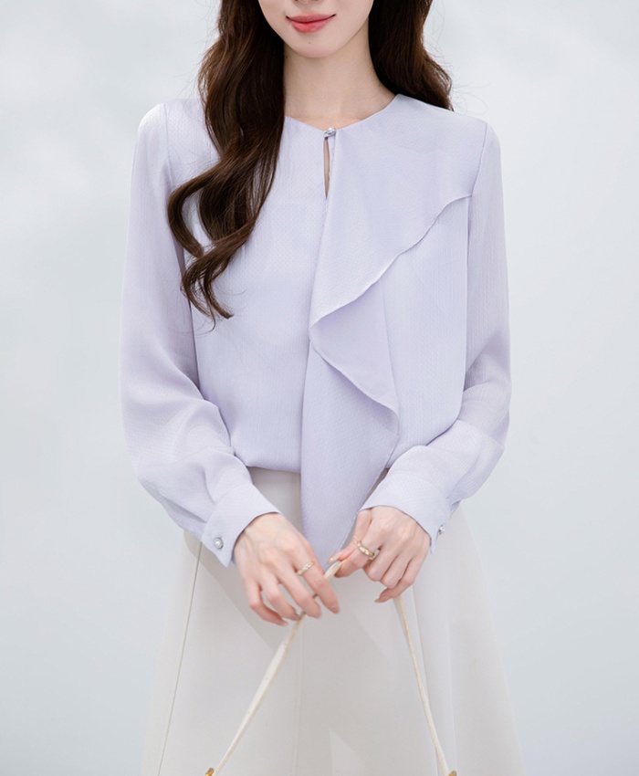 Long sleeve autumn shirt all-match tops for women