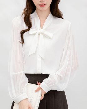 Fashion all-match autumn frenum crimp shirt