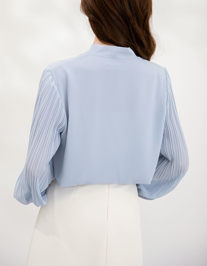 Fashion all-match autumn frenum crimp shirt