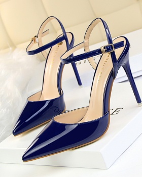 Low high-heeled slim nightclub sexy pointed sandals