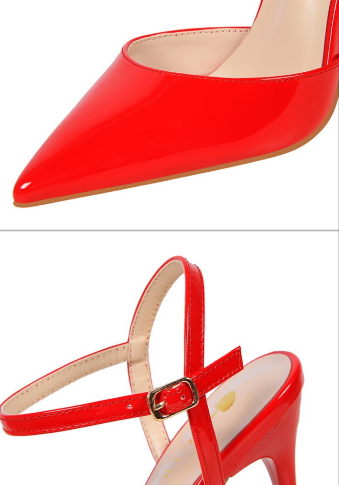 Low high-heeled slim nightclub sexy pointed sandals