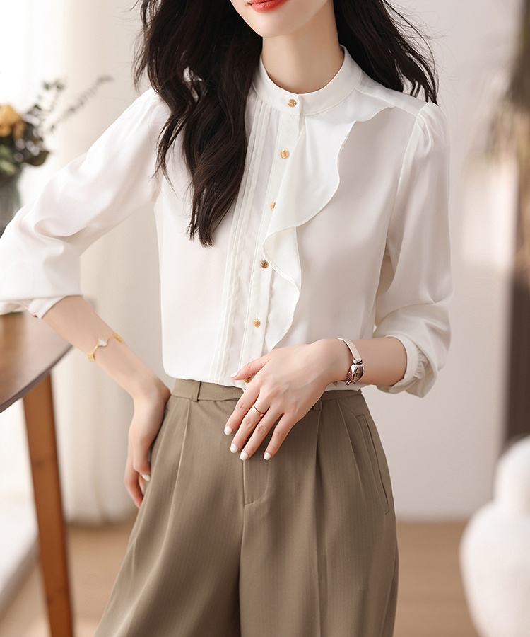 Round neck tops Western style shirt for women