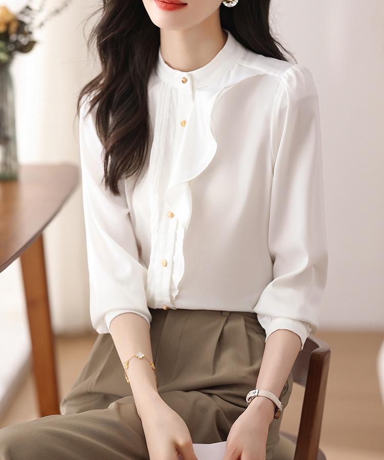 Round neck tops Western style shirt for women
