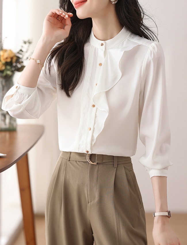 Round neck tops Western style shirt for women