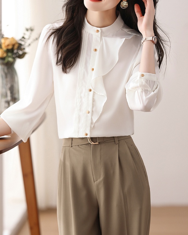 Round neck tops Western style shirt for women