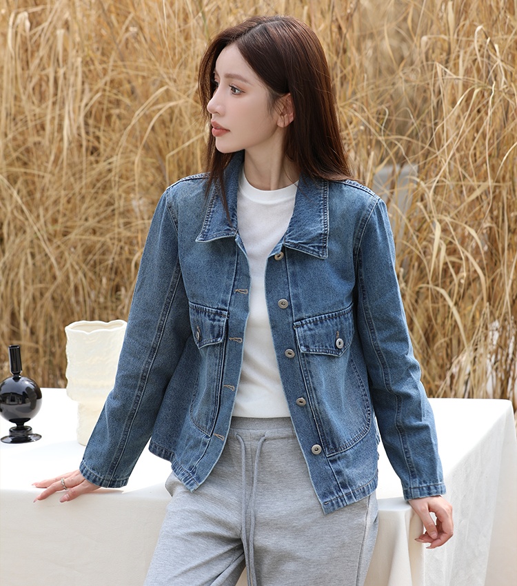 Loose Korean style niche tops all-match denim coat