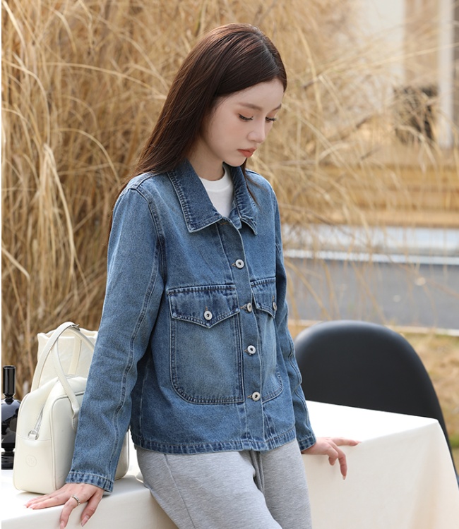 Loose Korean style niche tops all-match denim coat