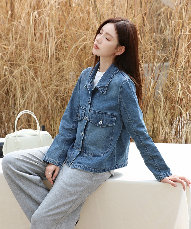 Loose Korean style niche tops all-match denim coat