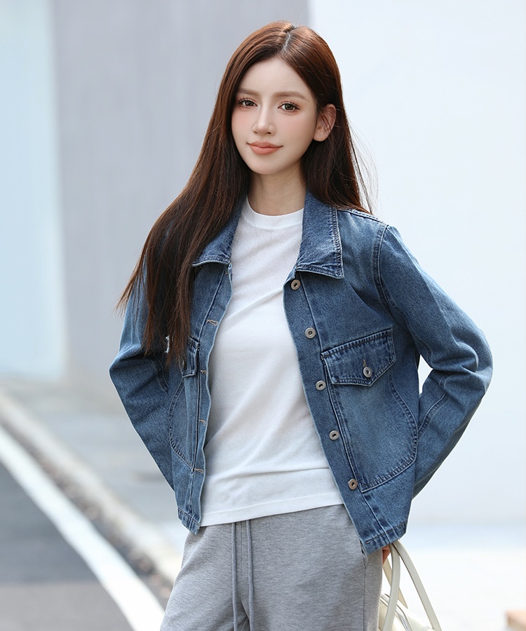 Loose Korean style niche tops all-match denim coat