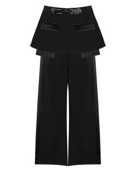 Spring belt cortical wide leg pants 2pcs set