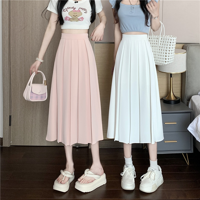 Show young autumn large yard skirt pure A-line long dress