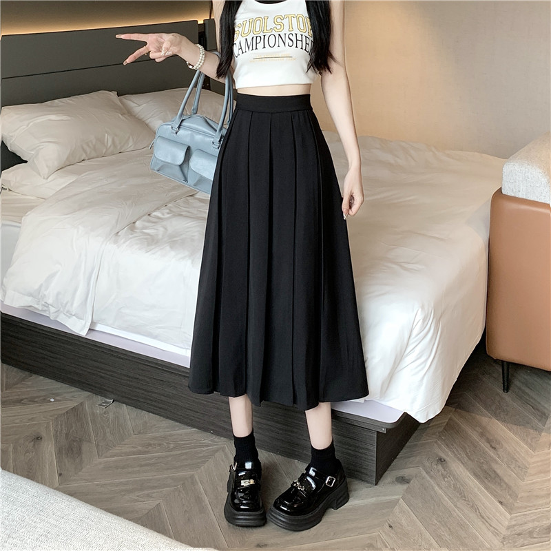 Show young autumn large yard skirt pure A-line long dress