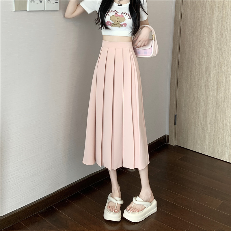 Show young autumn large yard skirt pure A-line long dress