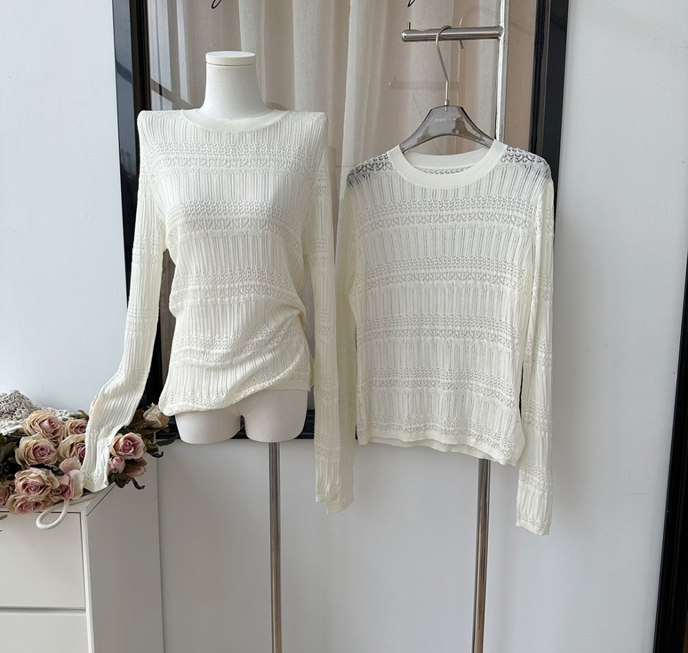 Long sleeve thin smock lazy sweater for women