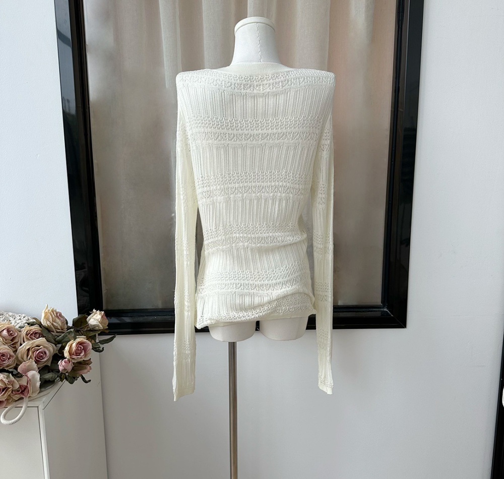 Long sleeve thin smock lazy sweater for women
