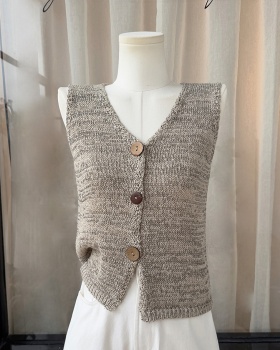 Wears outside summer waistcoat mixed color tops for women