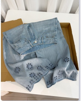 Wide leg autumn nine pants large yard jeans for women