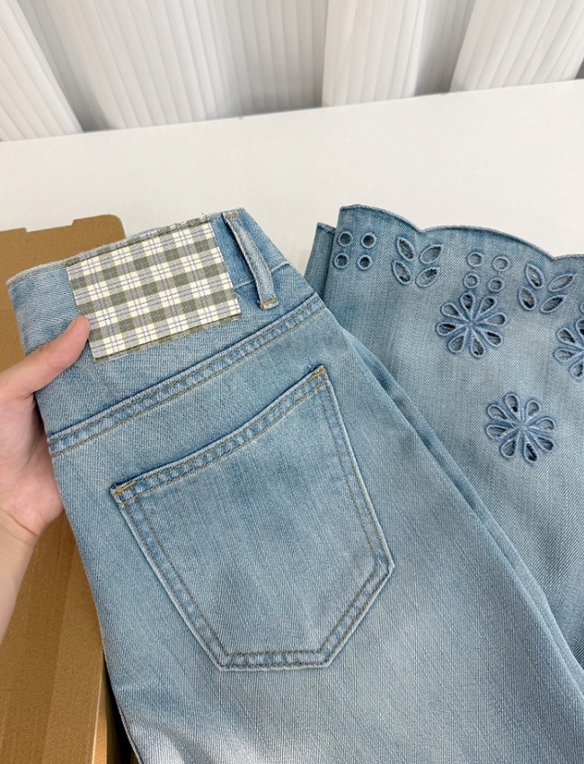 Wide leg autumn nine pants large yard jeans for women