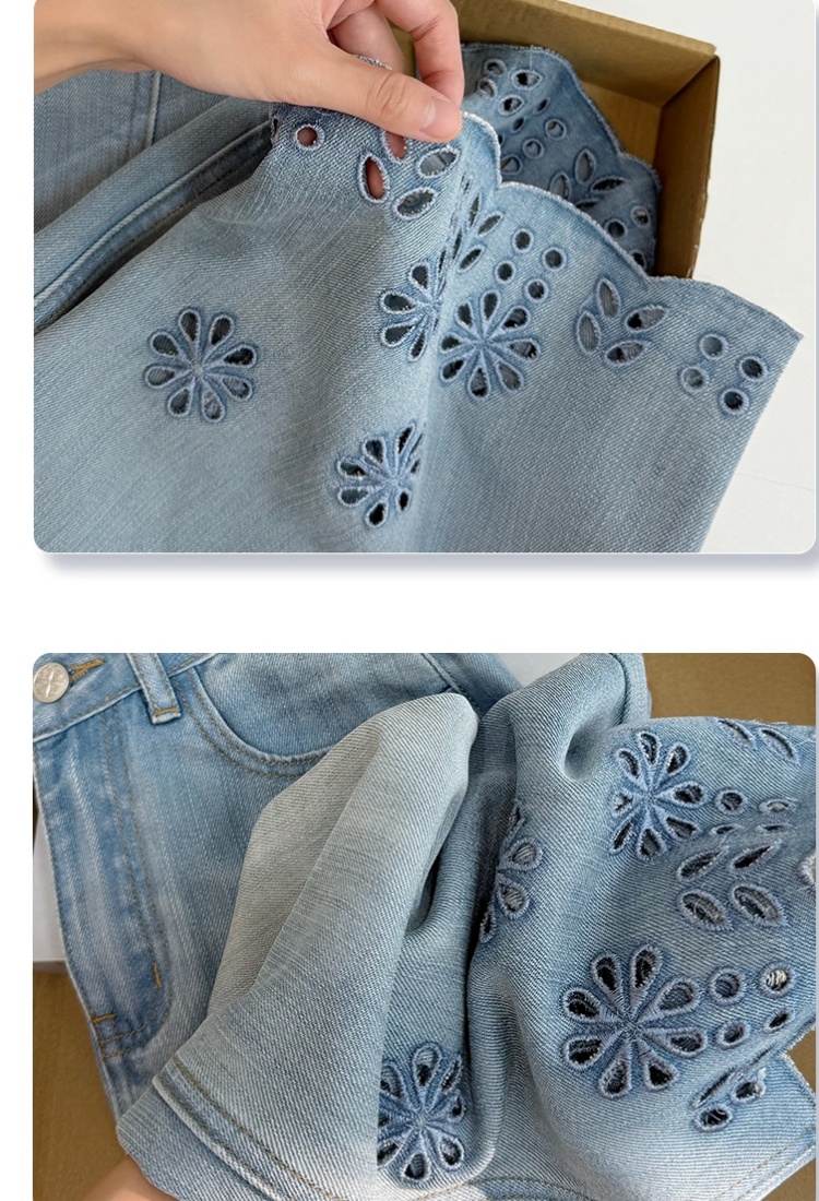 Wide leg autumn nine pants large yard jeans for women