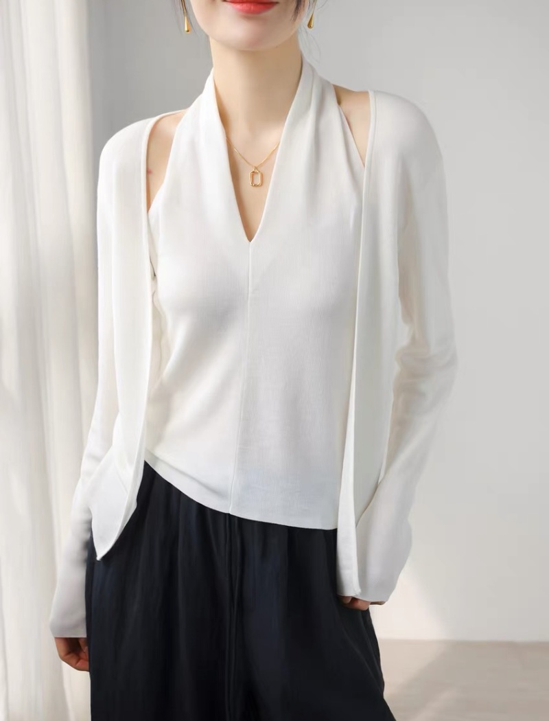 Halter thin coat spring and summer cardigan for women