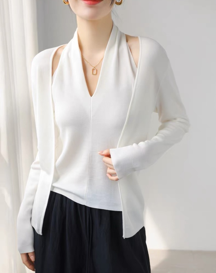 Halter thin coat spring and summer cardigan for women