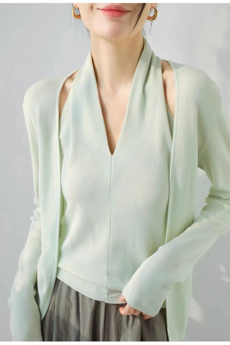 Halter thin coat spring and summer cardigan for women
