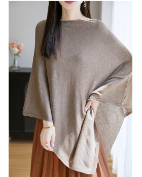 Horizontal collar lazy shawl loose irregular tops