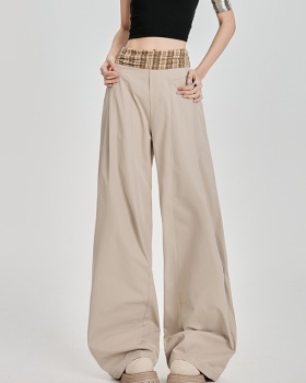 Straight casual pants niche wide leg pants for women