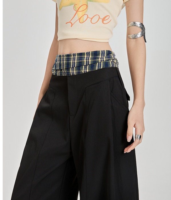 Straight casual pants niche wide leg pants for women