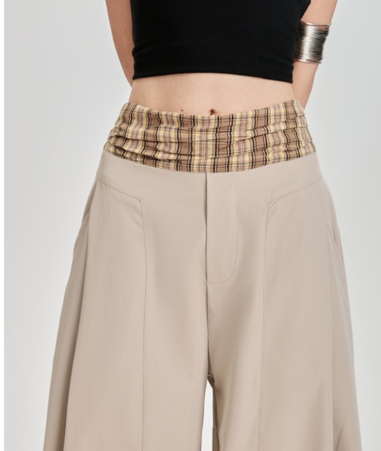 Straight casual pants niche wide leg pants for women
