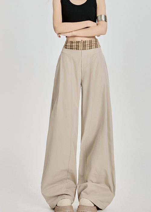 Straight casual pants niche wide leg pants for women