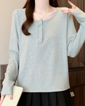 Slim long sleeve autumn tops thin inside the ride T-shirt
