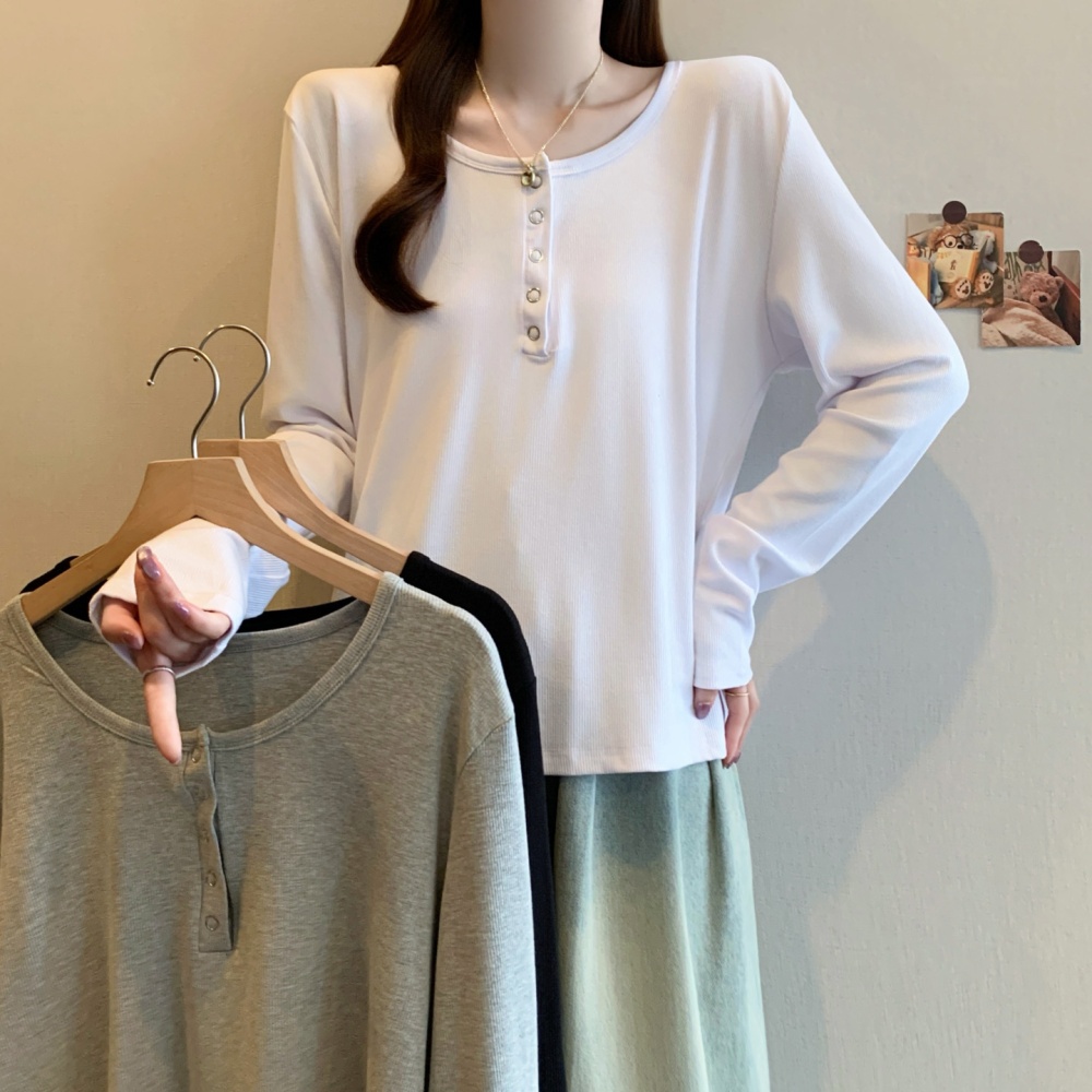 Slim long sleeve autumn tops thin inside the ride T-shirt