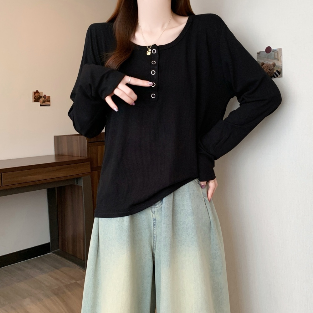 Slim long sleeve autumn tops thin inside the ride T-shirt