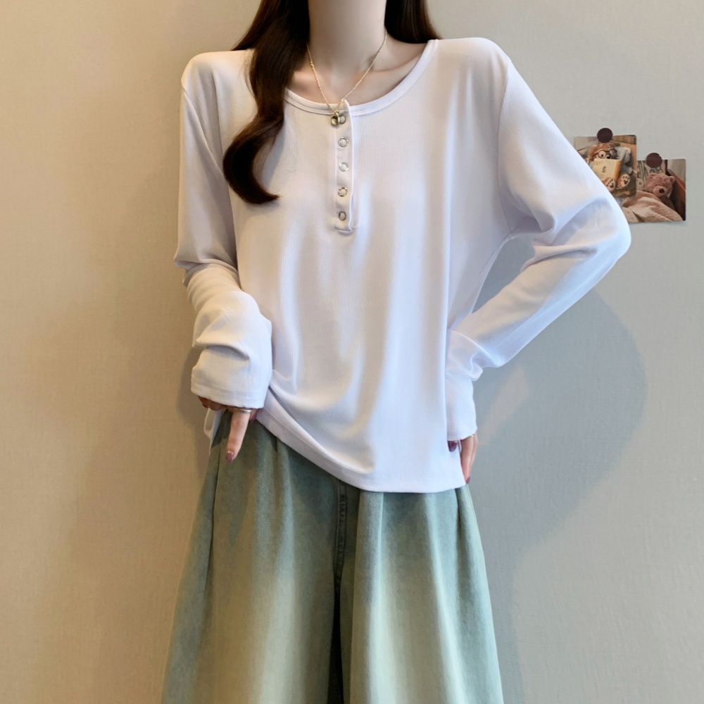 Slim long sleeve autumn tops thin inside the ride T-shirt