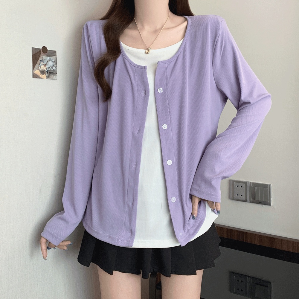 Long sleeve fat T-shirt autumn tops for women