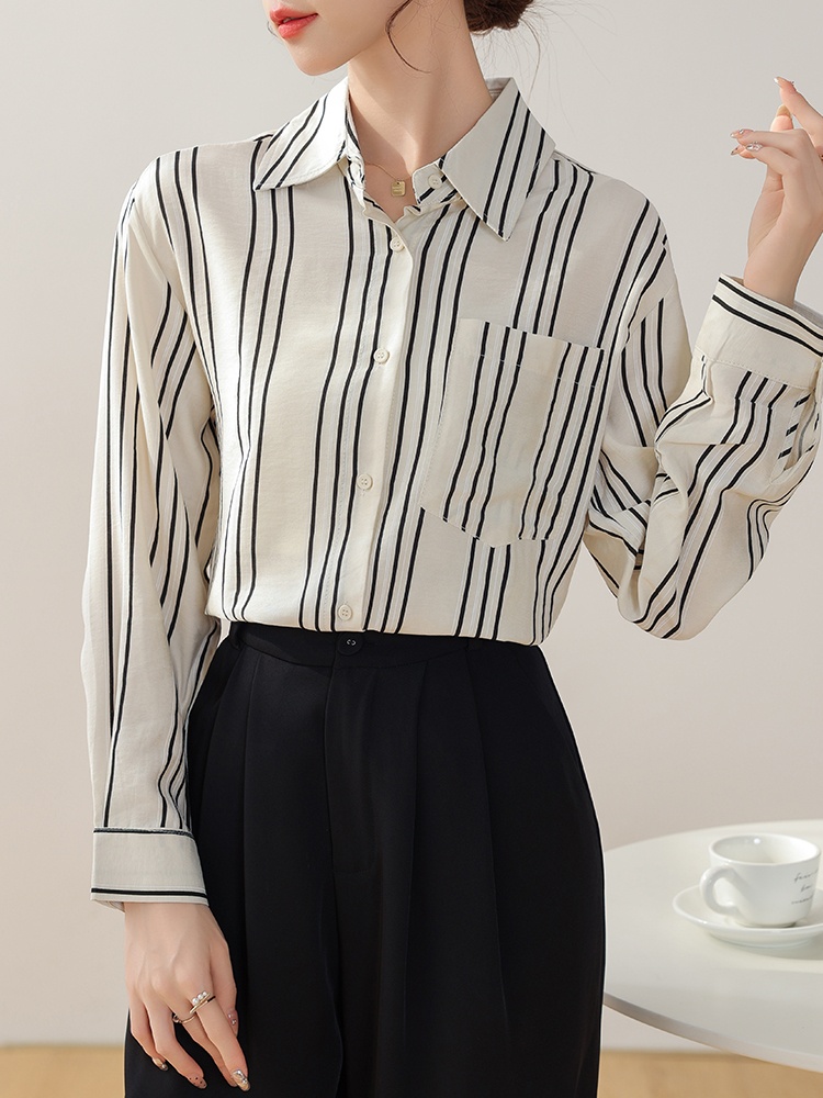 All-match loose shirt simple tops for women