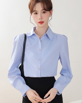Single-breasted profession shirt simple tops for women