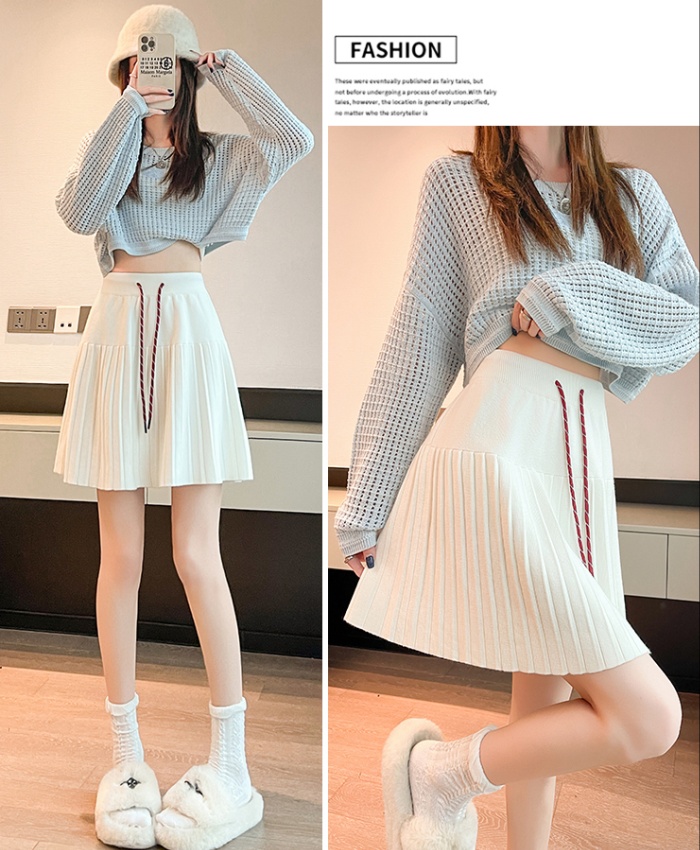 Casual pleated short skirt all-match skirt for women