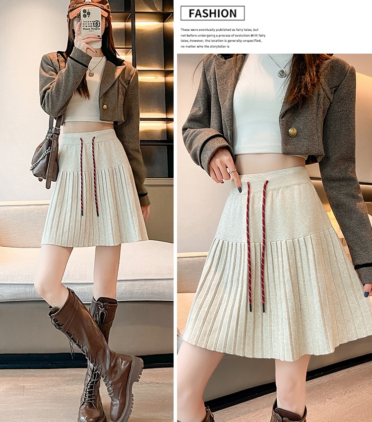 Casual pleated short skirt all-match skirt for women
