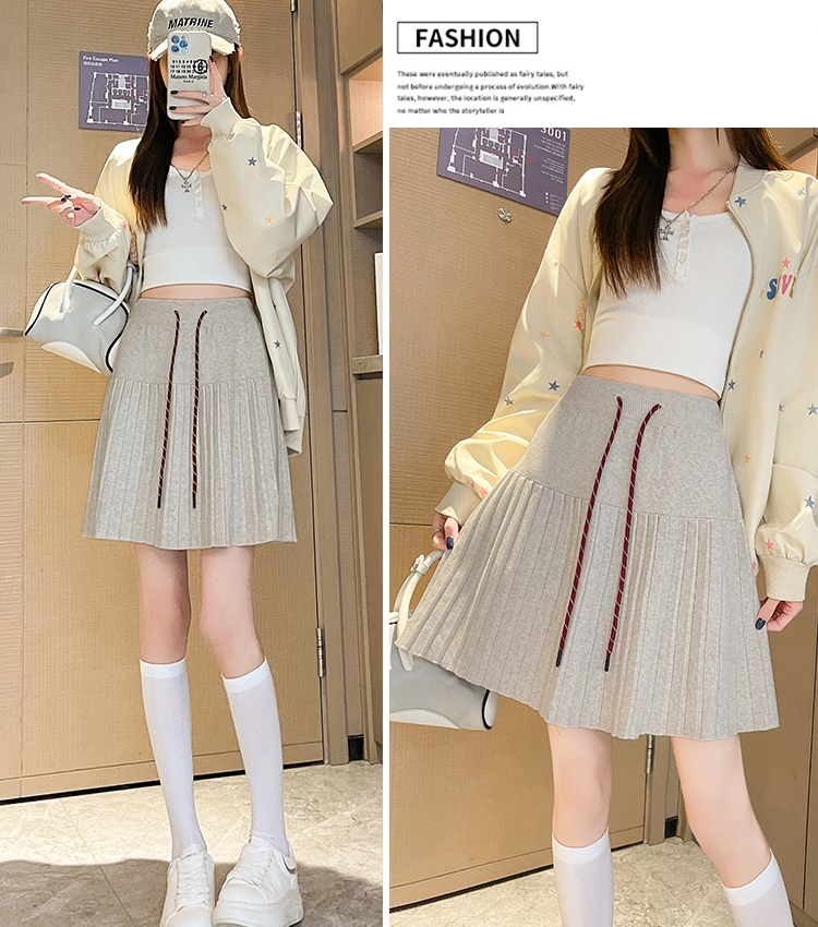 Casual pleated short skirt all-match skirt for women