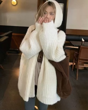 Big cardigan lantern sleeve coat for women