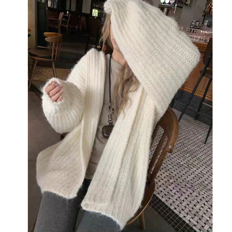 Big cardigan lantern sleeve coat for women