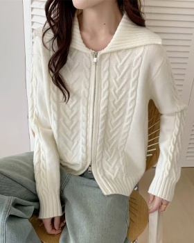 Thick knitted coat twist cardigan for women