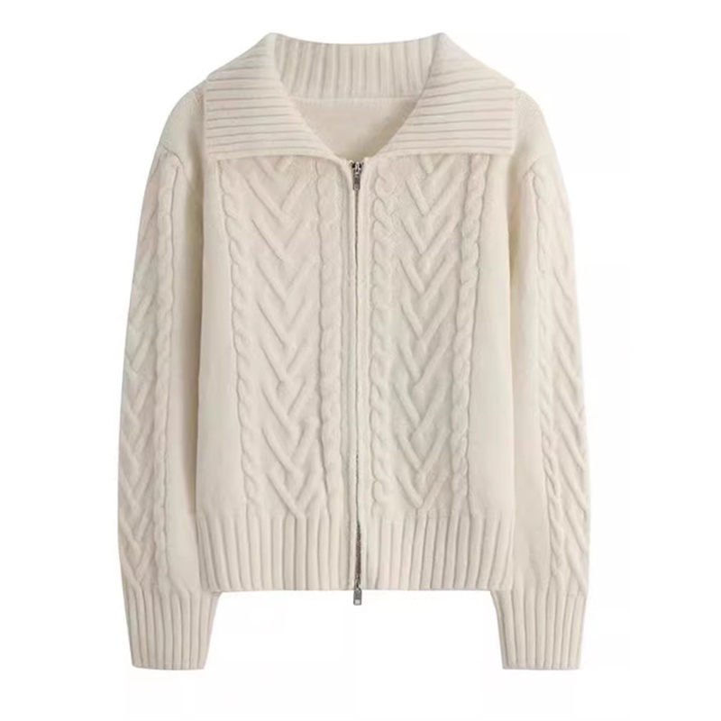 Thick knitted coat twist cardigan for women